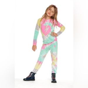 Tie Dye Bolt Heart Pants